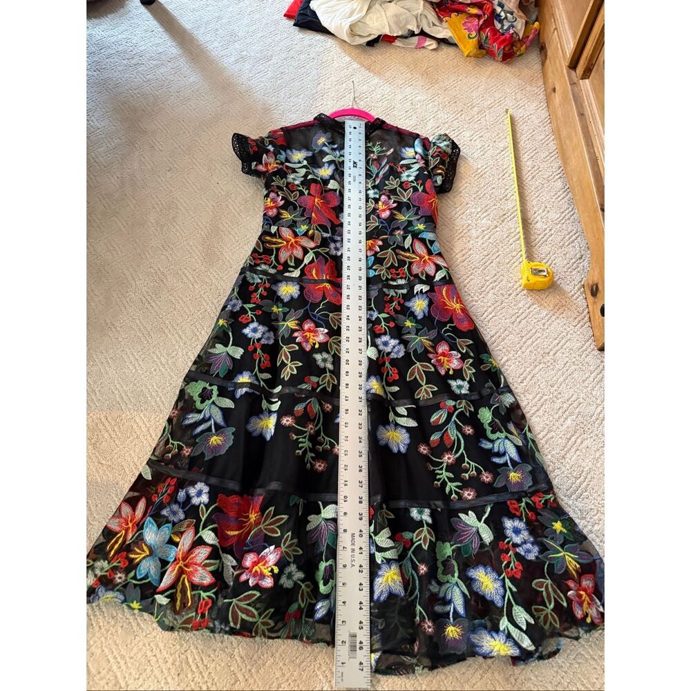 NWOT Anthropologie Vone Janine Embroidered Midi Dress - Picture 5 of 10